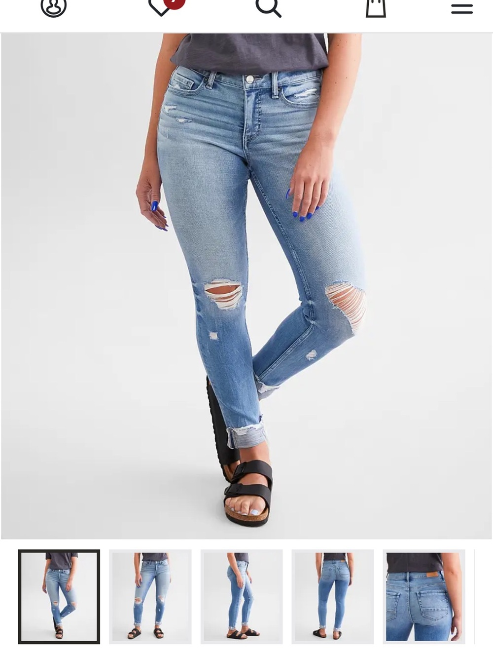 BKE Payton Ankle Skinny Stretch Cuffed Jeans